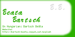 beata bartsch business card
